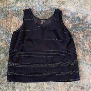 Navy Blue Beaded Top JKARA
